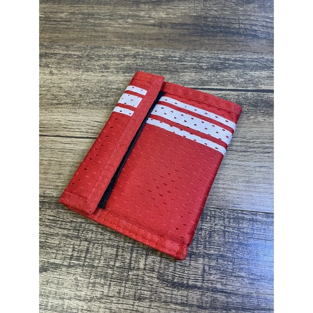 Nebraska Cornhuskers Huskers Tri-fold Men's Wallet Red Mesh Jersey Billfold